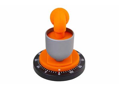 Kookwekker Oranje Keukenrobot D7,6xh9,2cm