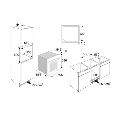 OM360MAT Oven met magnetronfunctie, nis 60 cm  Pelgrim