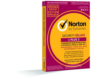Symantec Security Deluxe 1 Plus 2 voor 3 apparaten