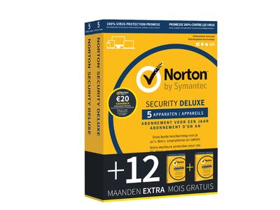 Norton Security Deluxe 1 jaar - 5 apparaten + 12 maanden gratis
