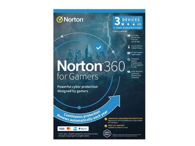 LifeLock Norton 360 for Gamers 1 user 3 device 12MO