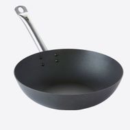 Wok uit carbonstaal met Excalibur antikleeflaag ø 30cm 