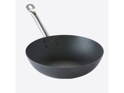 Wok uit carbonstaal met Excalibur antikleeflaag ø 30cm
