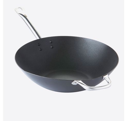 Wok uit carbonstaal met Excalibur antikleeflaag ø 36cm  Point-Virgule