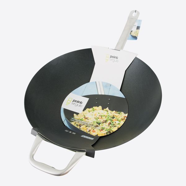 Wok uit carbonstaal met Excalibur antikleeflaag ø 36cm 