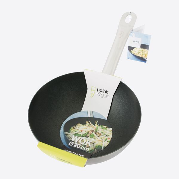 Wok uit carbonstaal met Excalibur antikleeflaag ø 20cm 