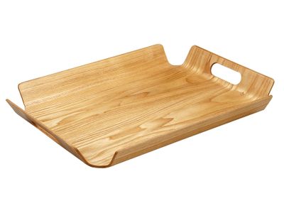 Dienblad met handgrepen houtkleur 44.5x33.5x4.5cm