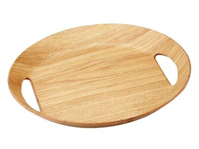 Ovalen dienblad houtkleur