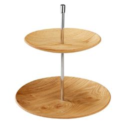 Point-Virgule Ronde etagère houtkleur Ø 19 + 25cm 