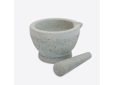 Vijzel & stamper uit graniet medium ø 15cm