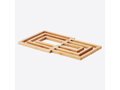 Uitvouwbare panonderzetter uit bamboe