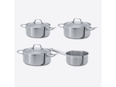 Professional set 4 st: kookpot ø 18-20-22cm & sauspan ø 16cm