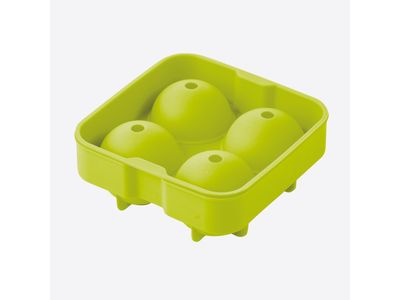 Ijsballenvorm uit silicone voor 4 ijsballen groen ø 6cm