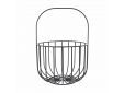 Wire fruitmand met handvat zwart 22.5x32.5cm