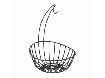 Wire bananenhouder en fruitmand zwart