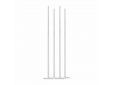 Set van 4 cocktailstampers/swizzle sticks uit inox ø 3cm H 20.3cm