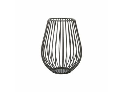 Wire bougeoir pour bougie chauffe-plat noir ø 11.5cm H 15.5cm