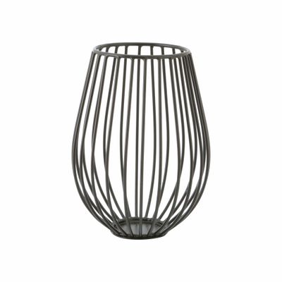 Wire kaarshouder zwart ø 14cm H 18cm  Point-Virgule