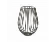 Wire kaarshouder zwart ø 14cm H 18cm