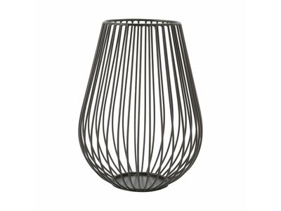 Wire bougeoir noir ø 17cm H 22.5cm