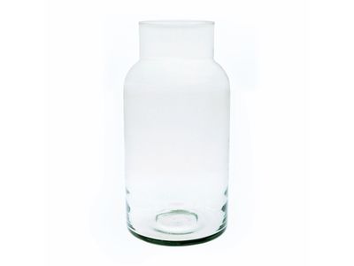 Vase en verre recyclé vert rivière by Mathias De Ferm