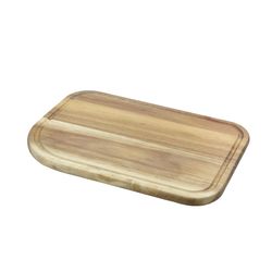 Snijplank met sapgeul uit acaciahout 30x19.5x1.5cm 