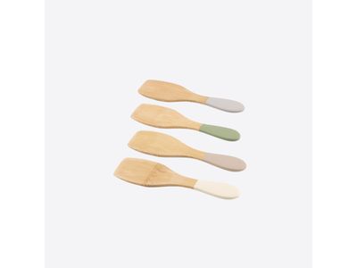 Set van 4 spatels uit bamboe