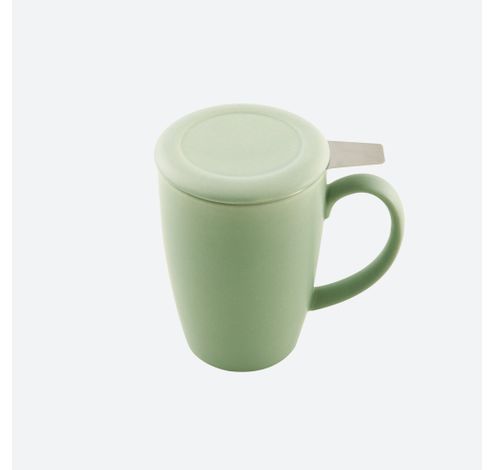 Tasse avec infuseur à thé et couvercle vert sauge mat 400ml  Point-Virgule