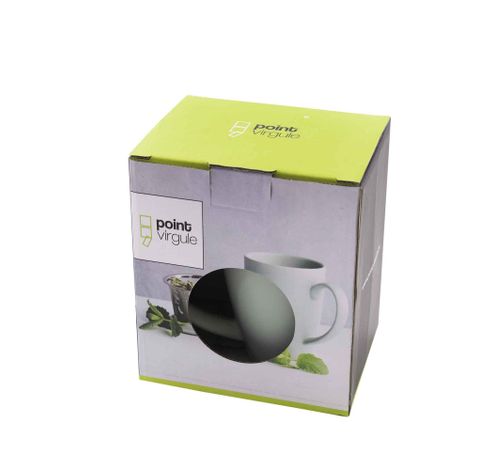 Tasse avec infuseur à thé et couvercle vert sauge mat 400ml  Point-Virgule