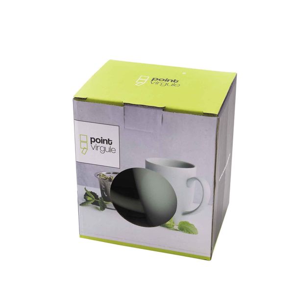 Point-Virgule Mok met thee infuser en deksel mat saliegroen 400ml