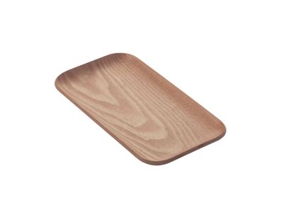 Rechthoekig dienblad walnoot 22x12cm