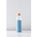 Point-Virgule Glazen fles met silicone sleeve mist blauw 580ml