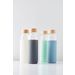 Point-Virgule Glazen fles met silicone sleeve mist blauw 580ml