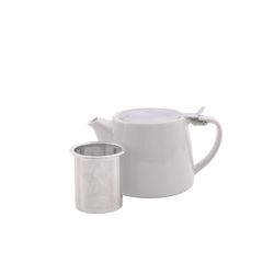 Theepot met thee infuser mat gebroken wit 500ml 