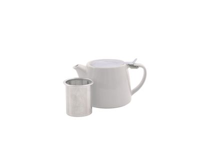 Theepot met thee infuser mat gebroken wit 500ml