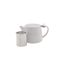 Theepot met thee infuser mat gebroken wit 500ml 