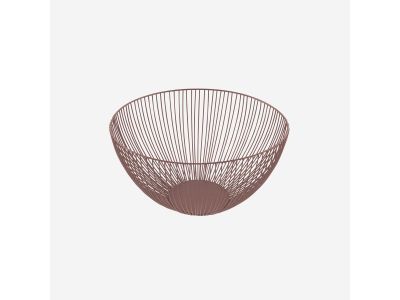 Wire mand oud roze ø 25cm H 14cm