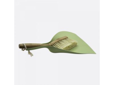 Set de pelle et balayette en bambou et mat. synth. recyclée 37x25.5x8cm