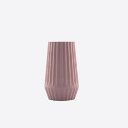 Point-Virgule Vase rainuré en fibre de bambou mauve ø 9.2cm H 15.2cm 