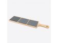Serveerplank uit bamboe en leisteen met handvat 44x12x1cm