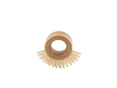 Brosse abrasive avec poignée circulaire en bambou 9x8x3.5cm