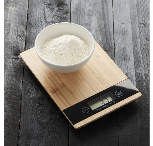 Balance de cuisine digital en bambou 5kg  Point-Virgule