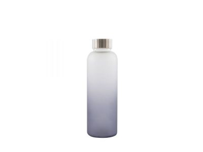 Glazen fles frosted donkerblauw 500ml