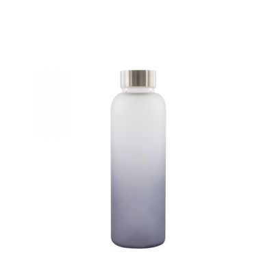 Glazen fles frosted donkerblauw 500ml  Point-Virgule