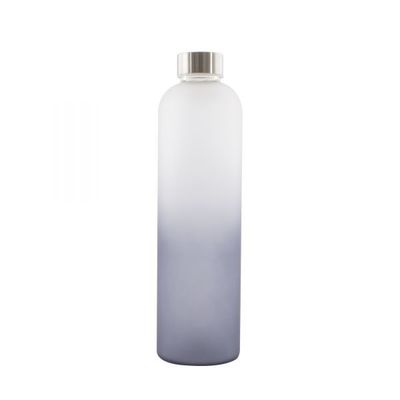 Glazen fles frosted donkerblauw 1L  Point-Virgule