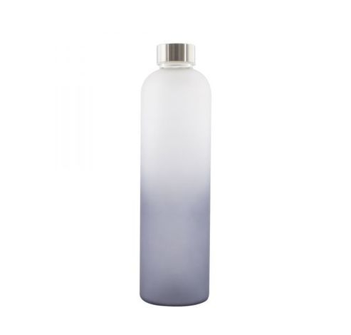 Bouteille en verre frosted bleu foncé 1L  Point-Virgule