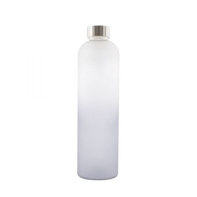 Glazen fles frosted lichtblauw 1L  Point-Virgule