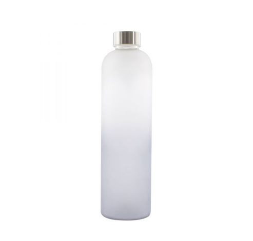 Bouteille en verre frosted bleu clair 1L  Point-Virgule