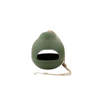 Mangeoire à oiseaux en fibre de bambou vert chasseur ø 18.2cm H 19cm 