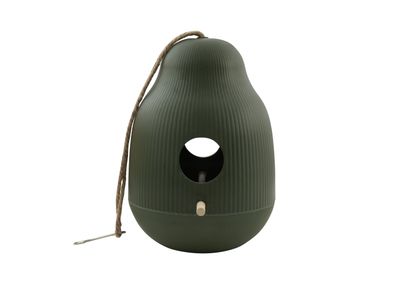 Nichoir en fibre de bambou vert chasseur ø 18.1cm H 25cm